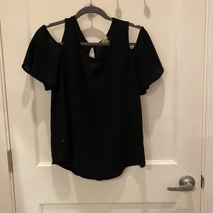 Cold Shoulder Sheer Blouse